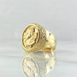 Anillo Rostro De Cristo 6.65gr / T11 1/4 / Sello Ovalado Oro Amarillo 18K