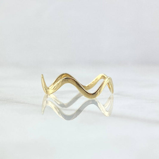 Anillo  Zig - Zag 0.8gr / T5 3/4 / Oro Amarillo 18K