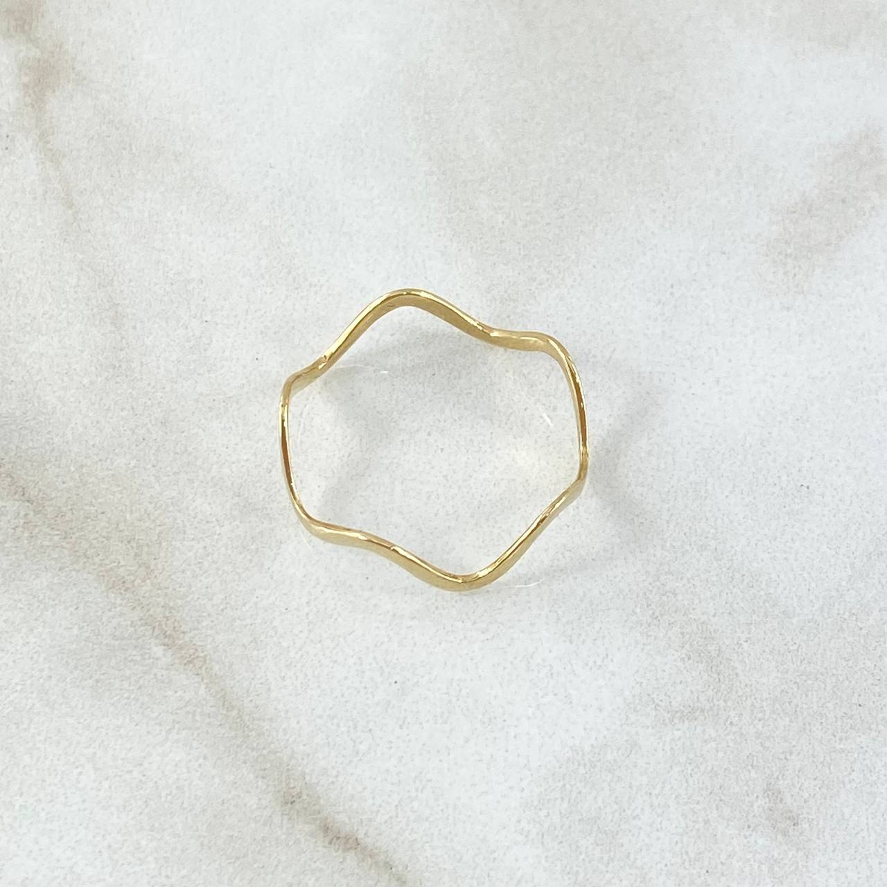 Anillo  Zig - Zag 0.8gr / T5 3/4 / Oro Amarillo 18K