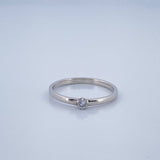 Anillo Solitario Diamante 1.45gr / T5 3/4 / Oro Blanco 18K %