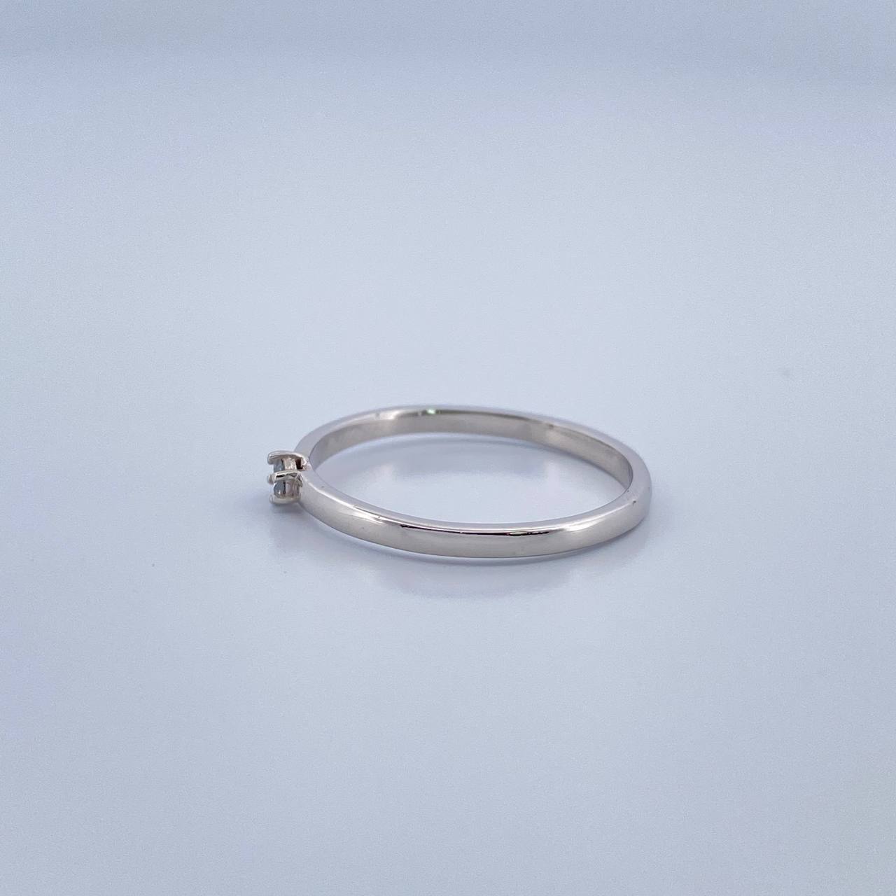 Anillo Solitario Diamante 1.4gr / T6 / Oro Blanco 18K %