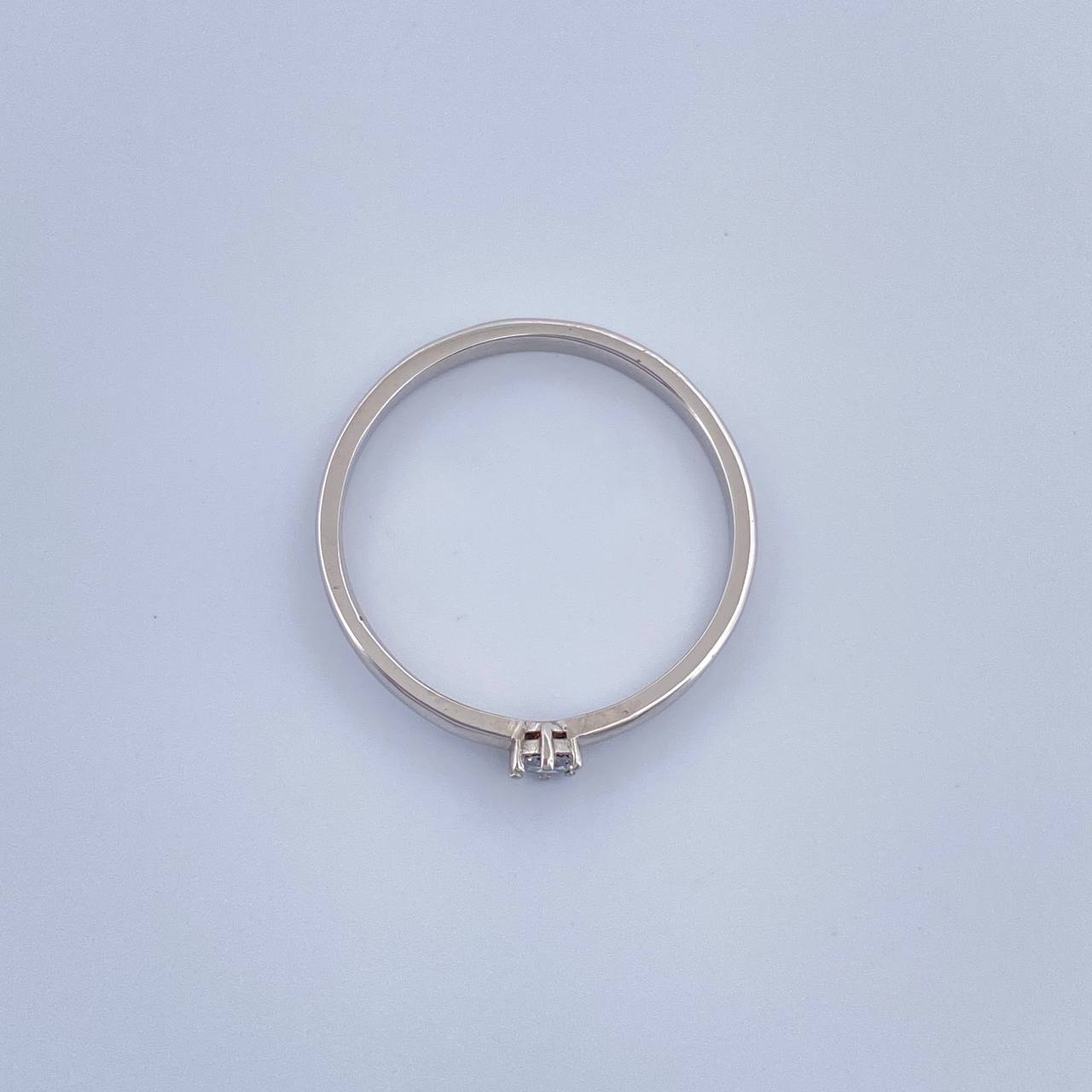 Anillo Solitario Diamante 1.45gr / T5 3/4 / Oro Blanco 18K %