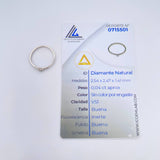 Anillo Solitario Diamante 1.4gr / T6 / Oro Blanco 18K %