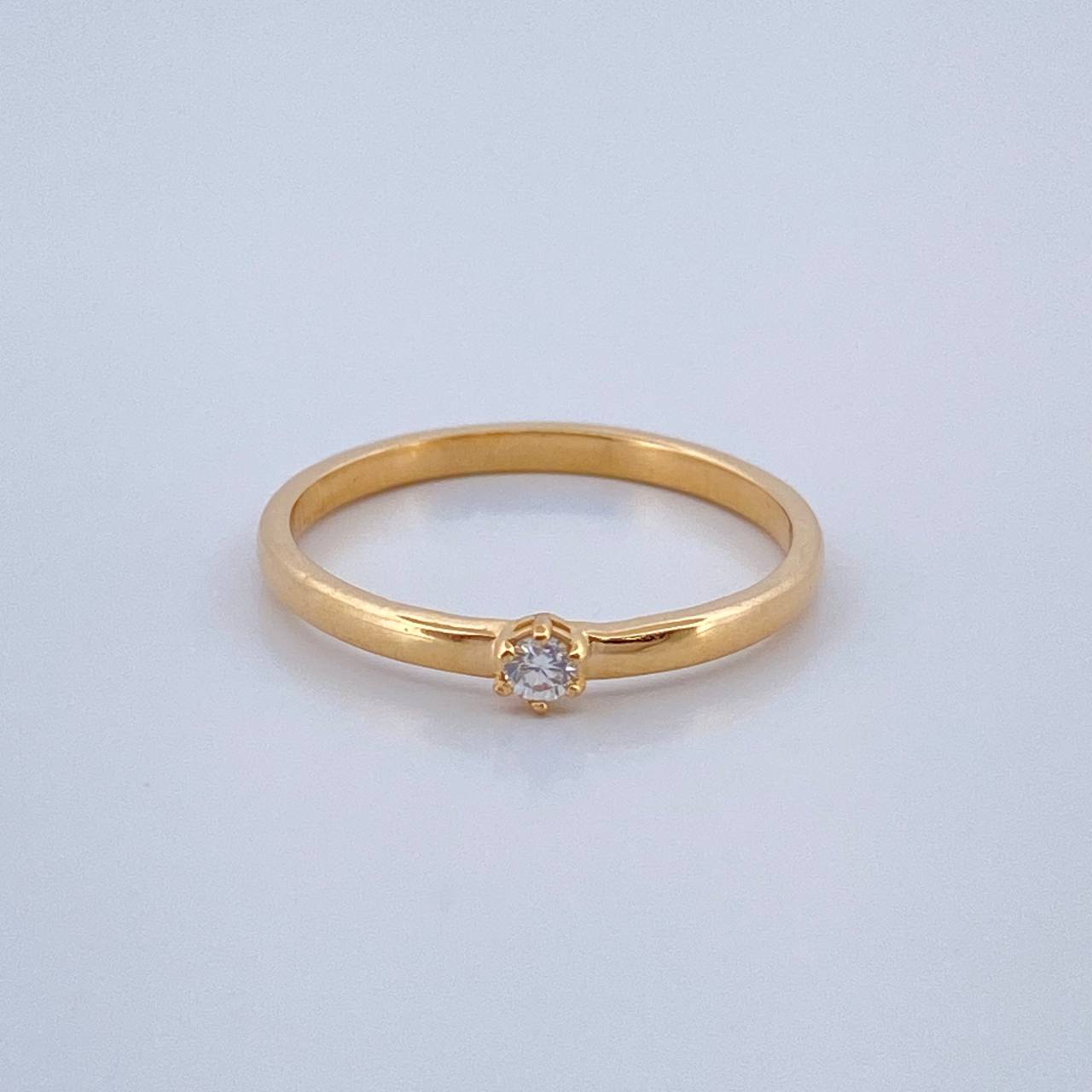 Anillo Solitario Diamante 1.45gr / T5 3/4 / Oro Amarillo 18K %