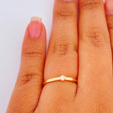 Anillo Solitario Diamante 1.45gr / T5 3/4 / Oro Amarillo 18K %