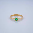 Anillo Solitario Esmeralda 1.6gr / T6 1/2 / Oro Amarillo 18K %