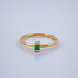 Anillo Solitario Cuadrado Esmeralda 1.35gr / T5 1/2 / Oro Amarillo 18K %