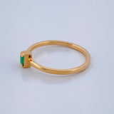Anillo Solitario Cuadrado Esmeralda 1.35gr / T5 1/2 / Oro Amarillo 18K %