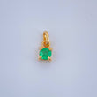 Dije Redondo Esmeralda 0.25gr / 1cm / Oro Amarillo 18K %