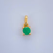 Dije Circular Esmeralda 0.5gr / 1.1cm / Oro Amarillo 18K %