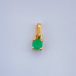 Dije Circular Esmeralda 0.45gr / 1cm / Oro Amarillo 18K %