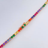 Cadena Tenis 20.8gr / 45.6cm / 4mm Oro Rosa 18K %