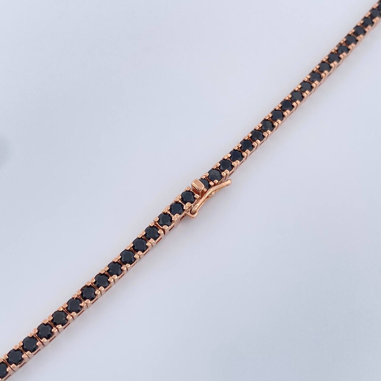 Cadena Tenis 21.4gr / 45.5cm / 4mm Oro Rosa 18K %