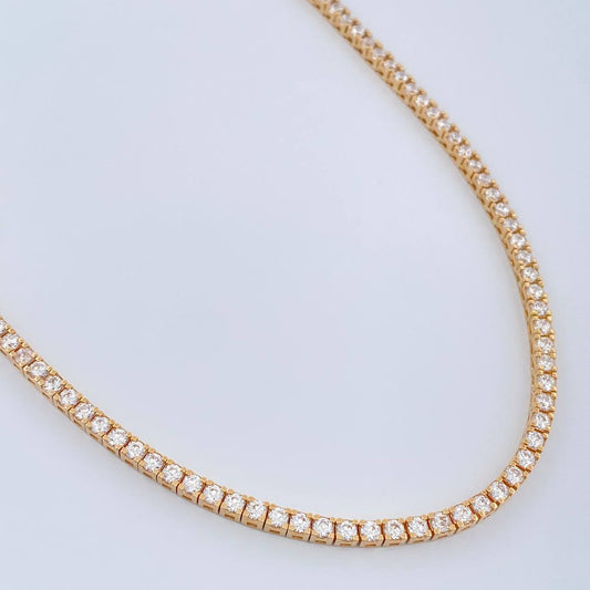 Cadena Tenis 24.4gr / 45.6cm / 4mm Oro Amarillo 18K %