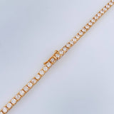 Cadena Tenis 24.4gr / 45.6cm / 4mm Oro Amarillo 18K %