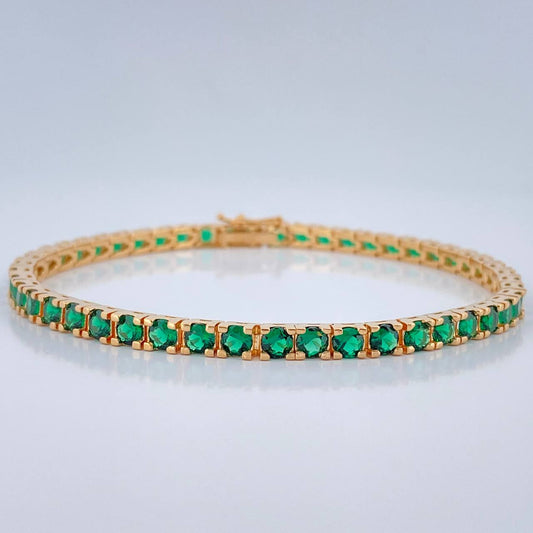 Pulso Tenis 16.3gr / 20cm / 4mm Oro Amarillo 18K %