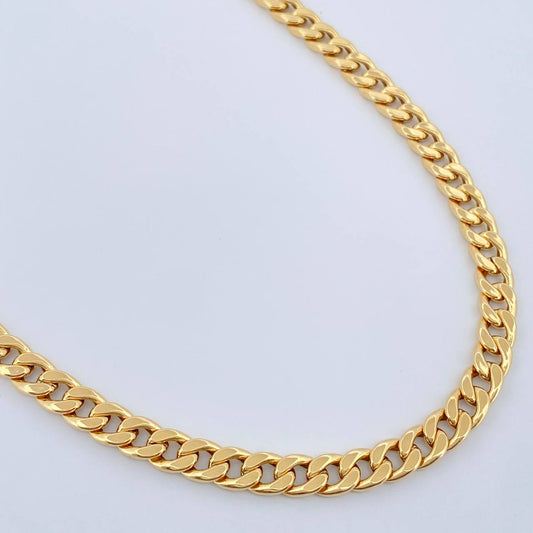 Cadena Cubana 6.2gr / 60.3cm / 5mm Oro Amarillo +1 18K %
