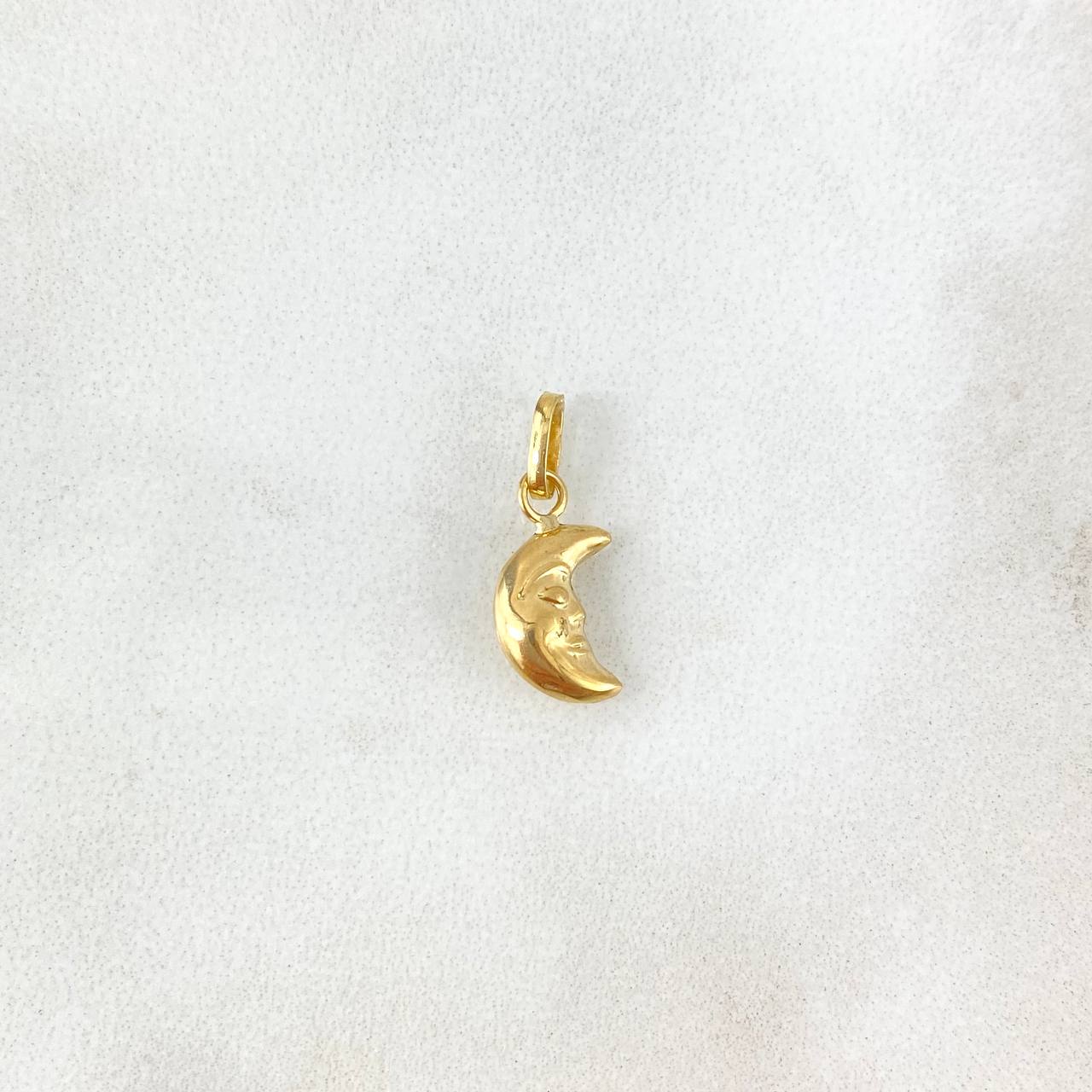 Dije Luna 0.35gr / 1.7cm / Troquelada Oro Amarillo ©
