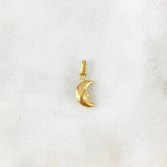 Dije Luna 0.35gr / 1.7cm / Troquelada Oro Amarillo ©