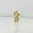 Dije Oso 1.65gr / 2.3cm / Circones Blancos Verdes Oro Amarillo ©