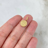 Dije San Benito 0.7gr / 1.8cm / Troquelado Oro Amarillo ©