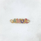 Herraje Amor 0.9gr / 2.3cm / Circones Azul Celeste-Lila-Morado-Fucsia Oro Amarillo