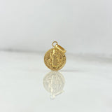 Dije San Benito 0.75gr / 1.8cm / Troquelado Oro Amarillo ©