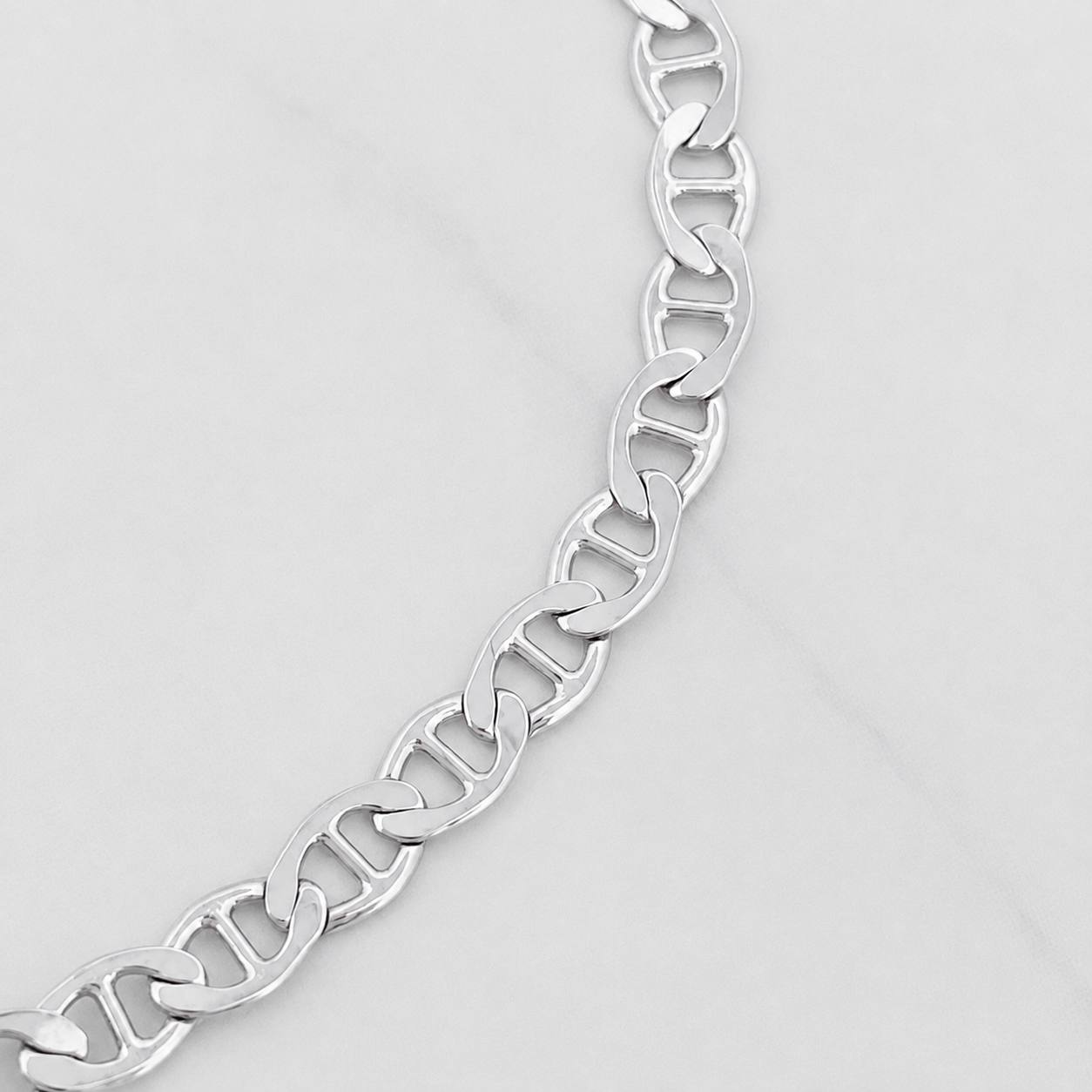 Pulso Rombos Corazones Esmeraldas 45pts 3.4g / 18cm / 3.1mm Plata 925