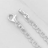 Pulso Rombos Corazones Esmeraldas 45pts 3.4g / 18cm / 3.1mm Plata 925