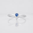 Anillo Solitario Zafiro 10pts 1g / T6 Plata 925