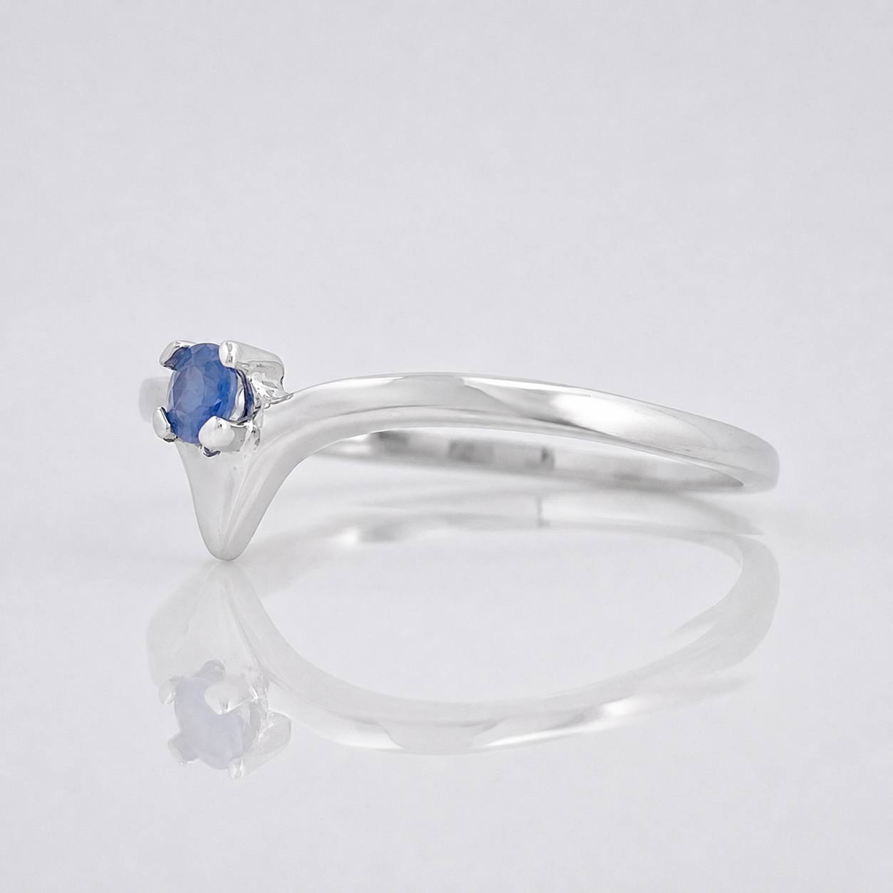 Anillo Solitario Zafiro 10pts 1g / T6 Plata 925