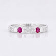 Anillo Piedras Rubíes 10pts 1.4g / T6 1/2 Plata 925