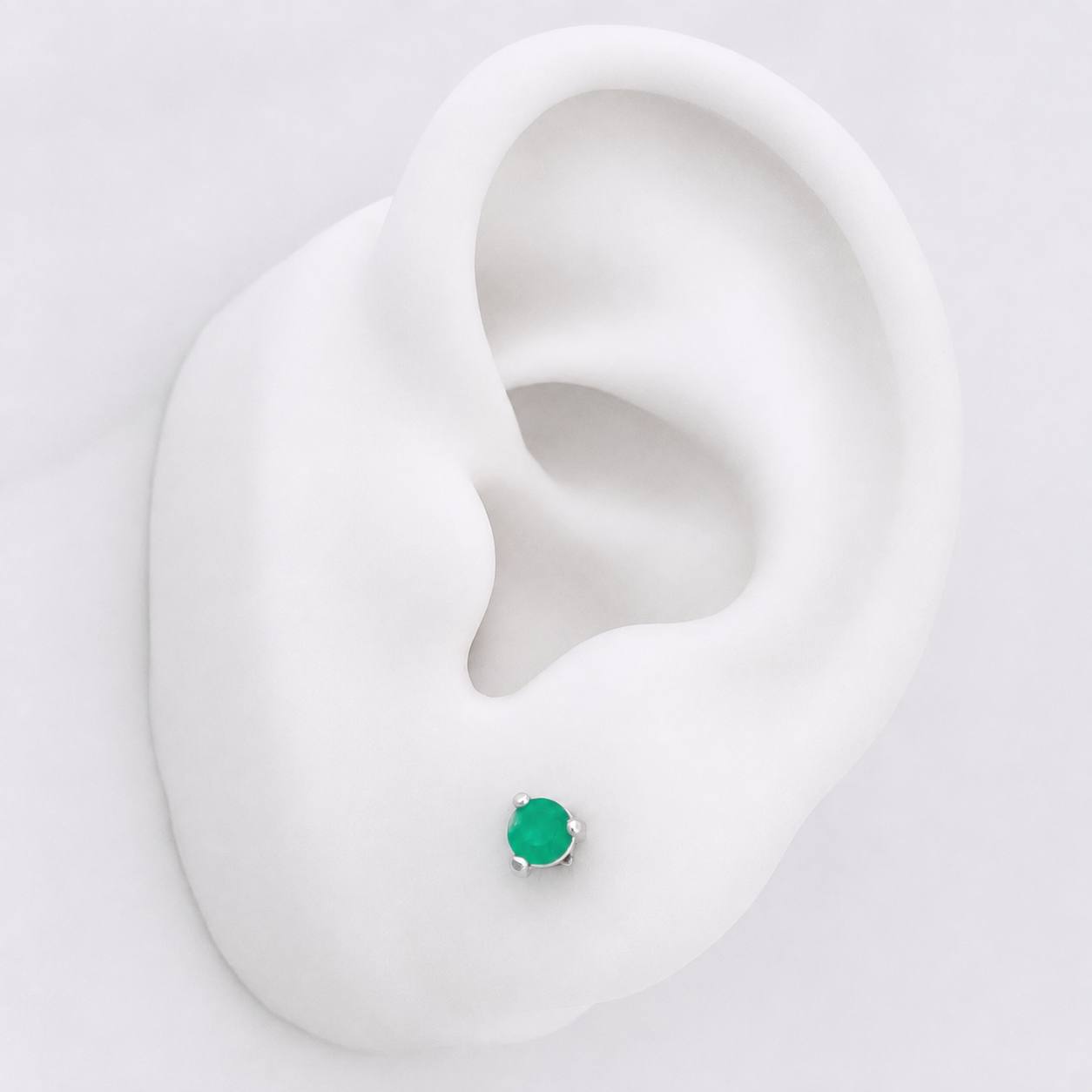 Topos Tres Garras Esmeraldas 50pts 0.75g / 3.86mm Plata 925