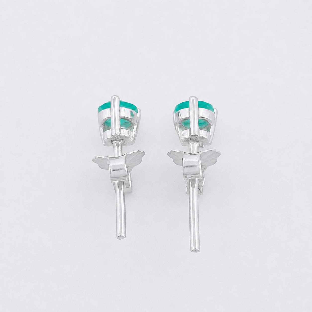 Topos Tres Garras Esmeraldas 25pts 0.65g / 3.8mm Plata 925
