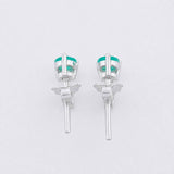 Topos Tres Garras Esmeraldas 50pts Esmeraldas 0.25pts 0.65g / 3.86mm Plata 925