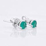 Topos Tres Garras Esmeraldas 25pts 0.65g / 3.8mm Plata 925