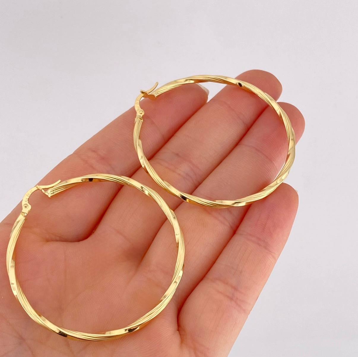 Candongas Espiral 3.15g / 4.9cm Oro Amarillo 18K