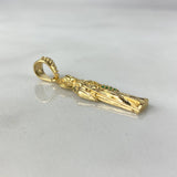 Dije Judas Tadeo 3.8gr / 4cm Circones Blancos Verdes Oro Amarillo