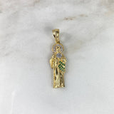 Dije Judas Tadeo 3.75gr / 4cm Circones Blancos Verdes Oro Amarillo