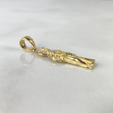 Dije Judas Tadeo 3.75gr / 4cm Circones Blancos Verdes Oro Amarillo