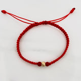 Pulsera Tejida Roja 5Mm / 1Und 18K