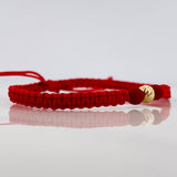 Pulsera Tejida Roja 5Mm / 1Und 18K