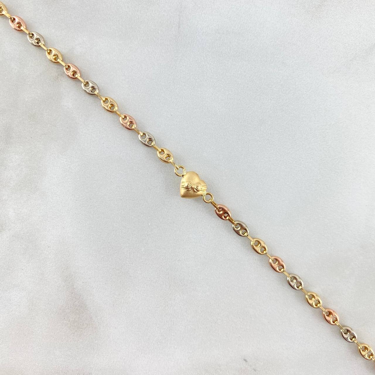Pulso GC 2.75gr / 18.5cm / 3.6mm Corazón Tres Oros