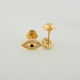 Topos Ojo Mistico 1gr / 6.7mm Oro Amarillo 18K