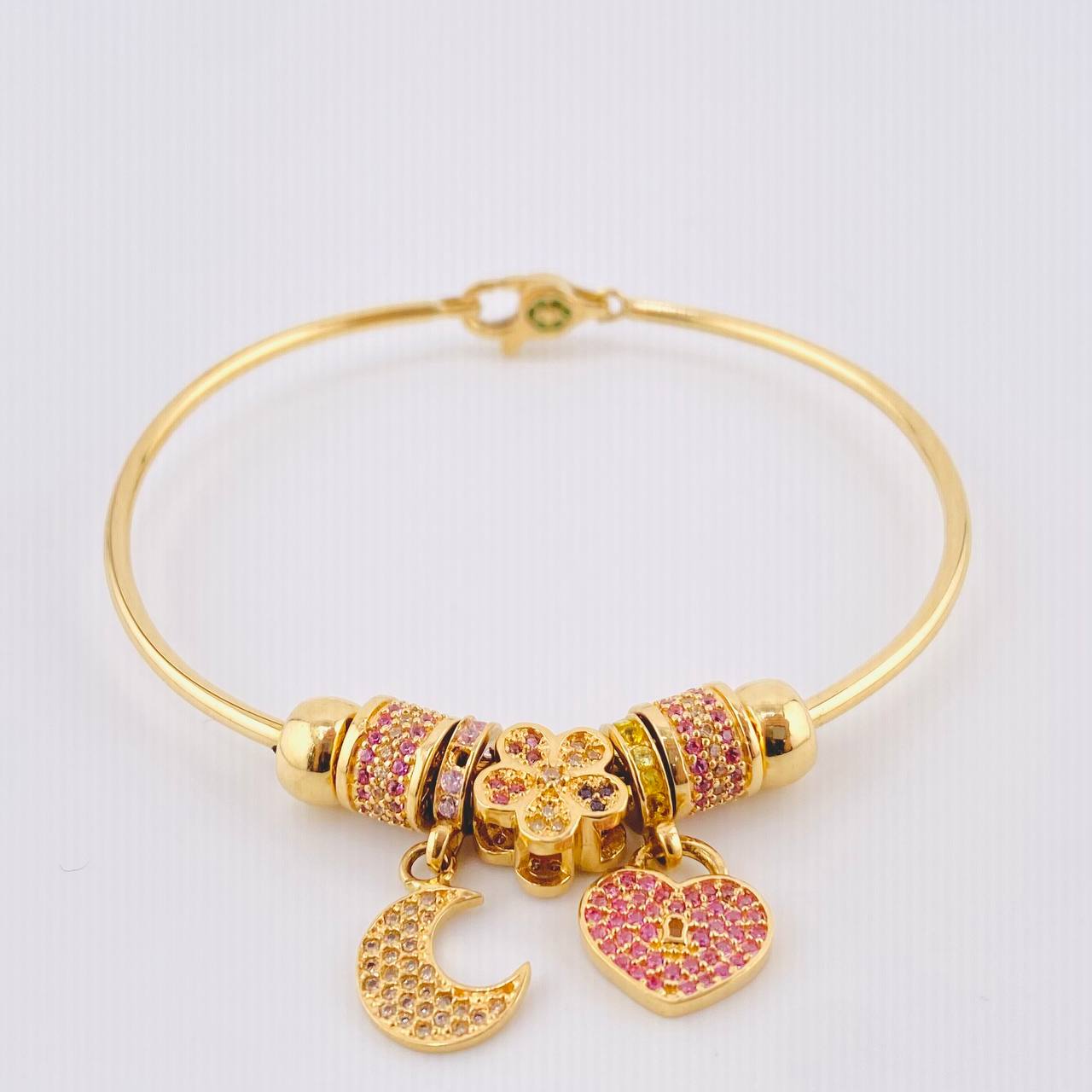 Pulso Aro Dijes 14.5gr / 18cm / Oro Amarillo 18K *