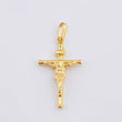 Dije Cruz Cristo Baston Liso 1.45gr / 3cm / Oro Amarillo 18K