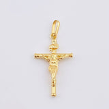 Dije Cruz Cristo Baston Liso 1.45gr / 3cm / Oro Amarillo 18K