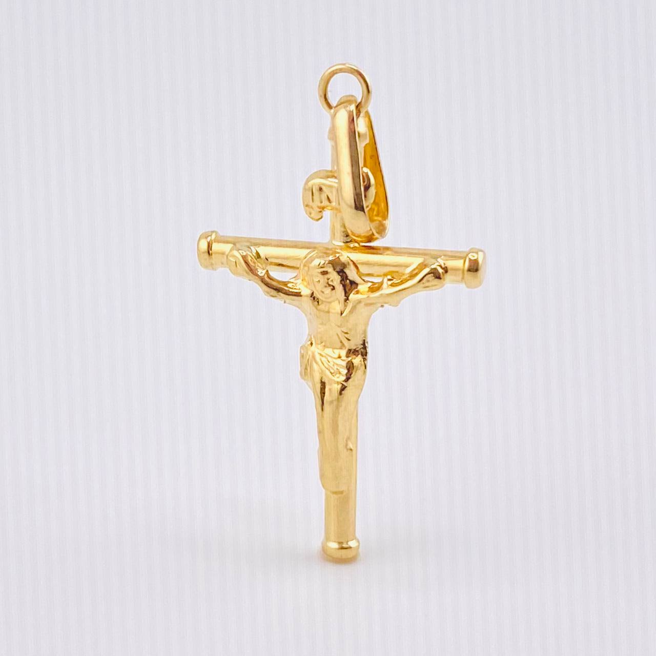 Dije Cruz Cristo 1.05gr / 3.3cm / Oro Amarillo 18K *