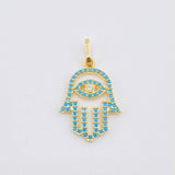 Dije Mano Hamsa 1.2gr / 2.3cm / Oro Amarillo 18K *