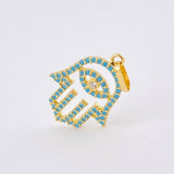 Dije Mano Hamsa 1.2gr / 2.3cm / Oro Amarillo 18K *